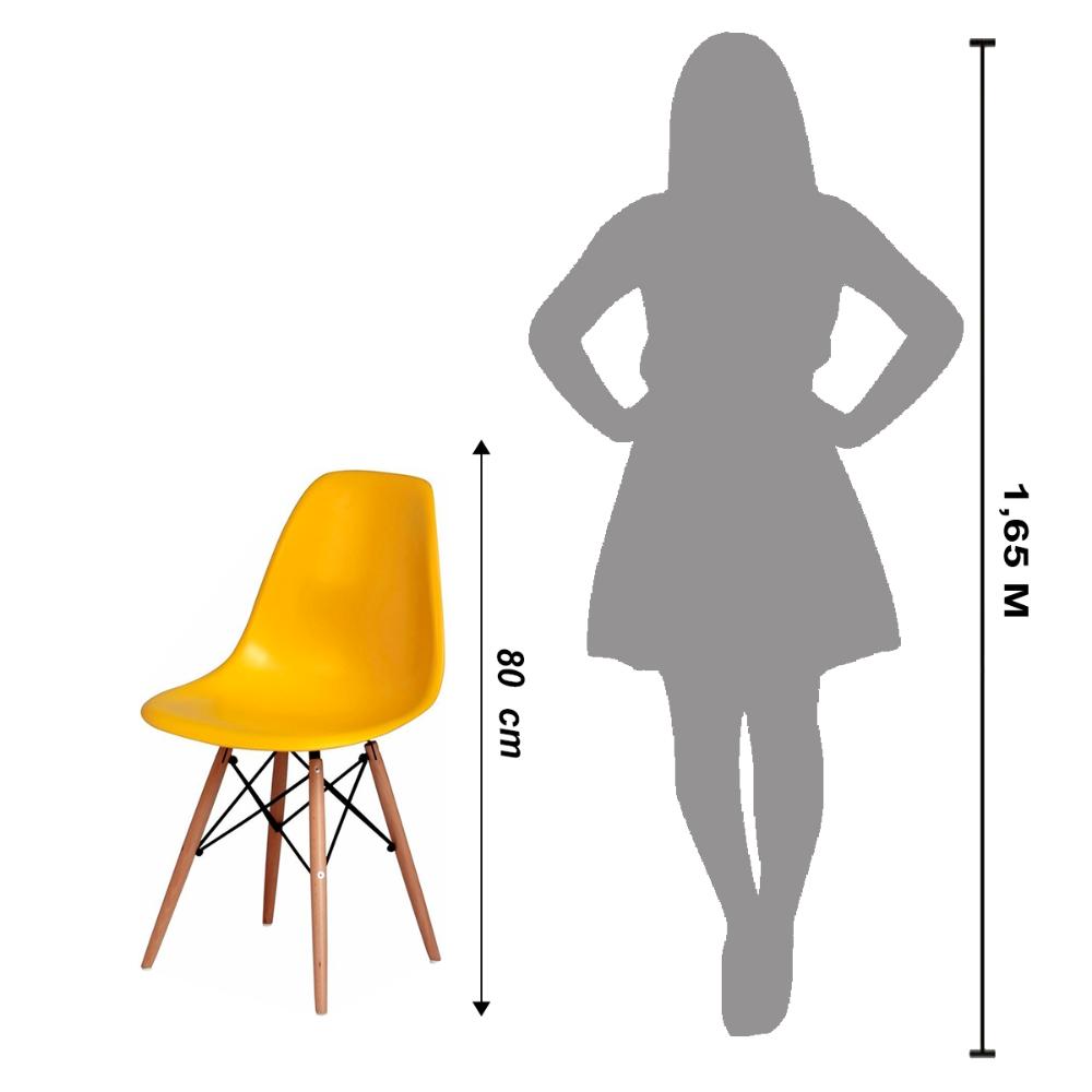 Cadeira Charles Eames Eiffel - Amarelo