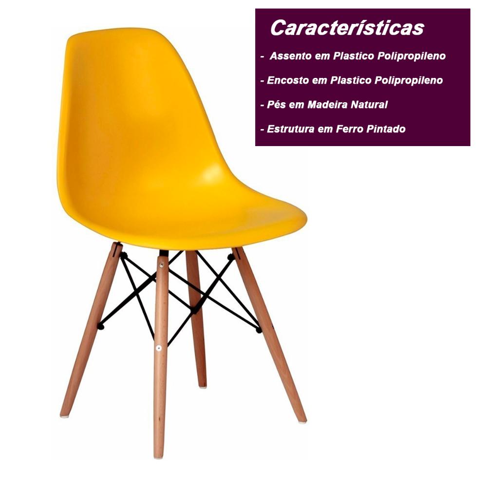 Cadeira Charles Eames Eiffel - Amarelo