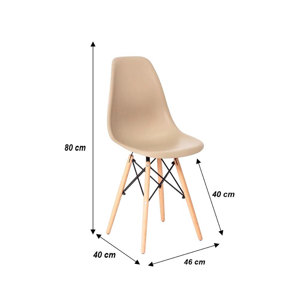 Cadeira Charles Eames Eiffel - Nude