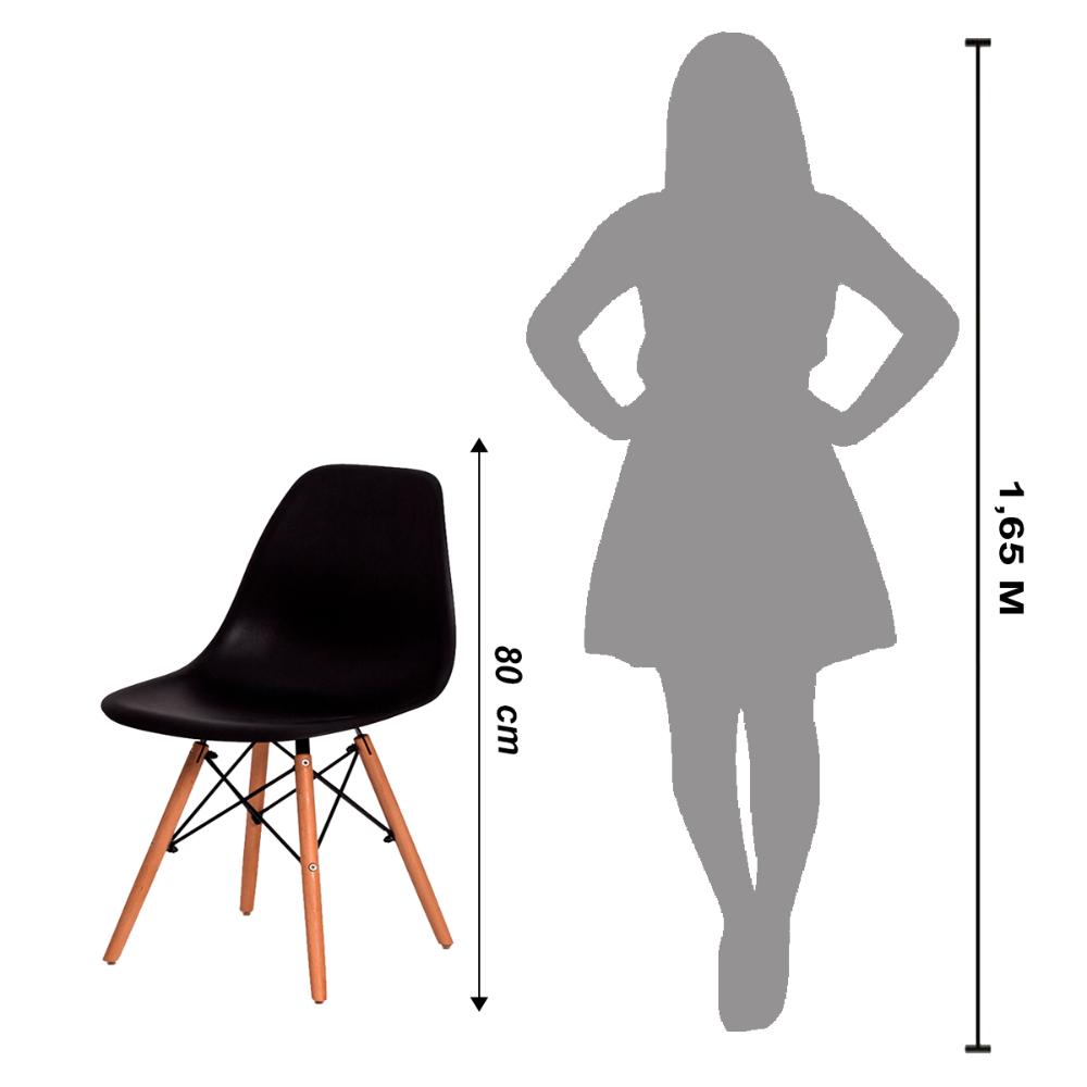 Cadeira Charles Eames Eiffel - Preto