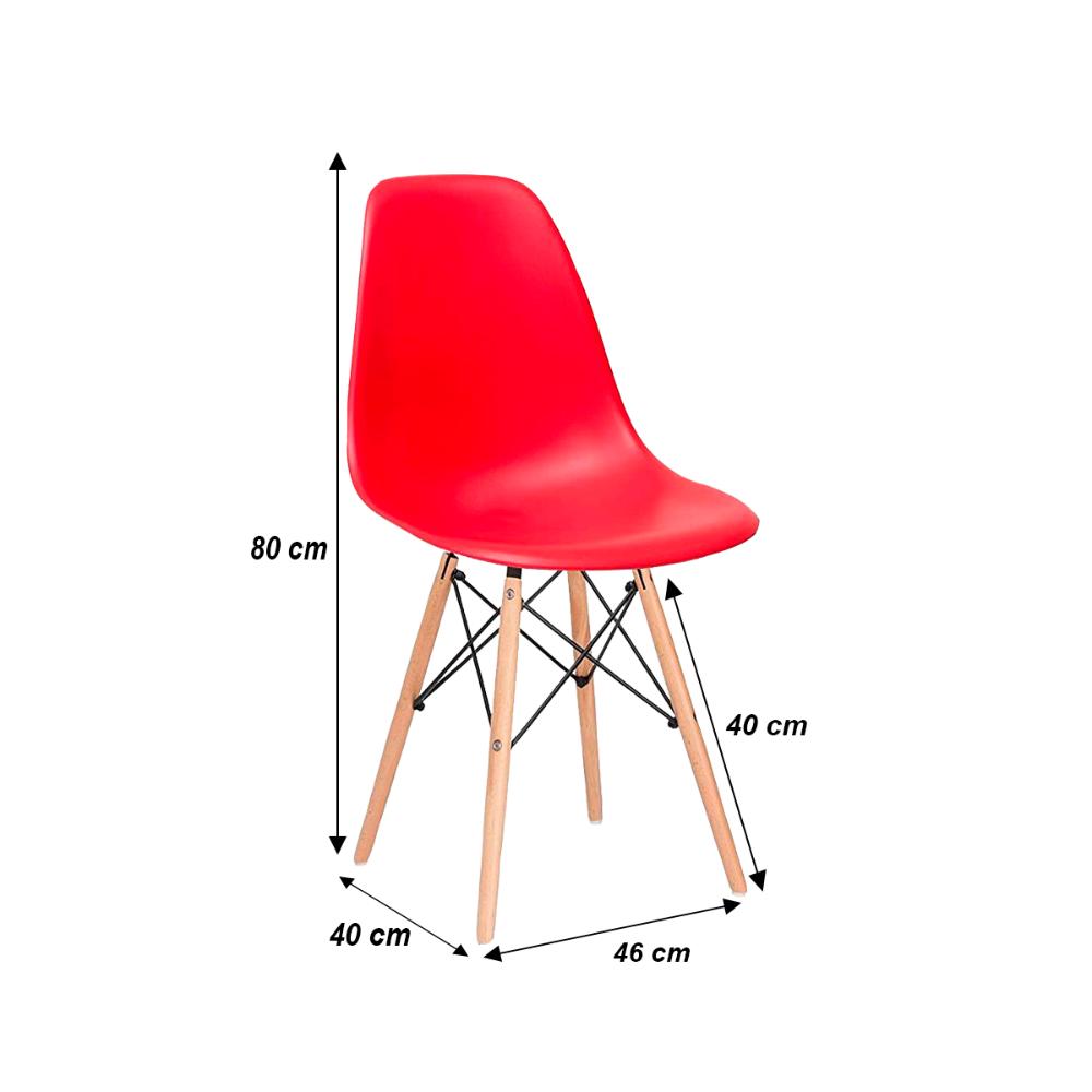 Cadeira Charles Eames Eiffel - Vermelho