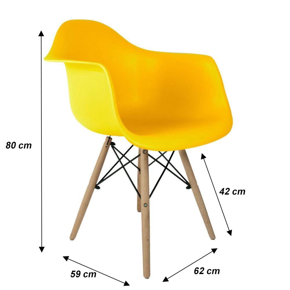 Cadeira Eiffel com Braço - Amarelo
