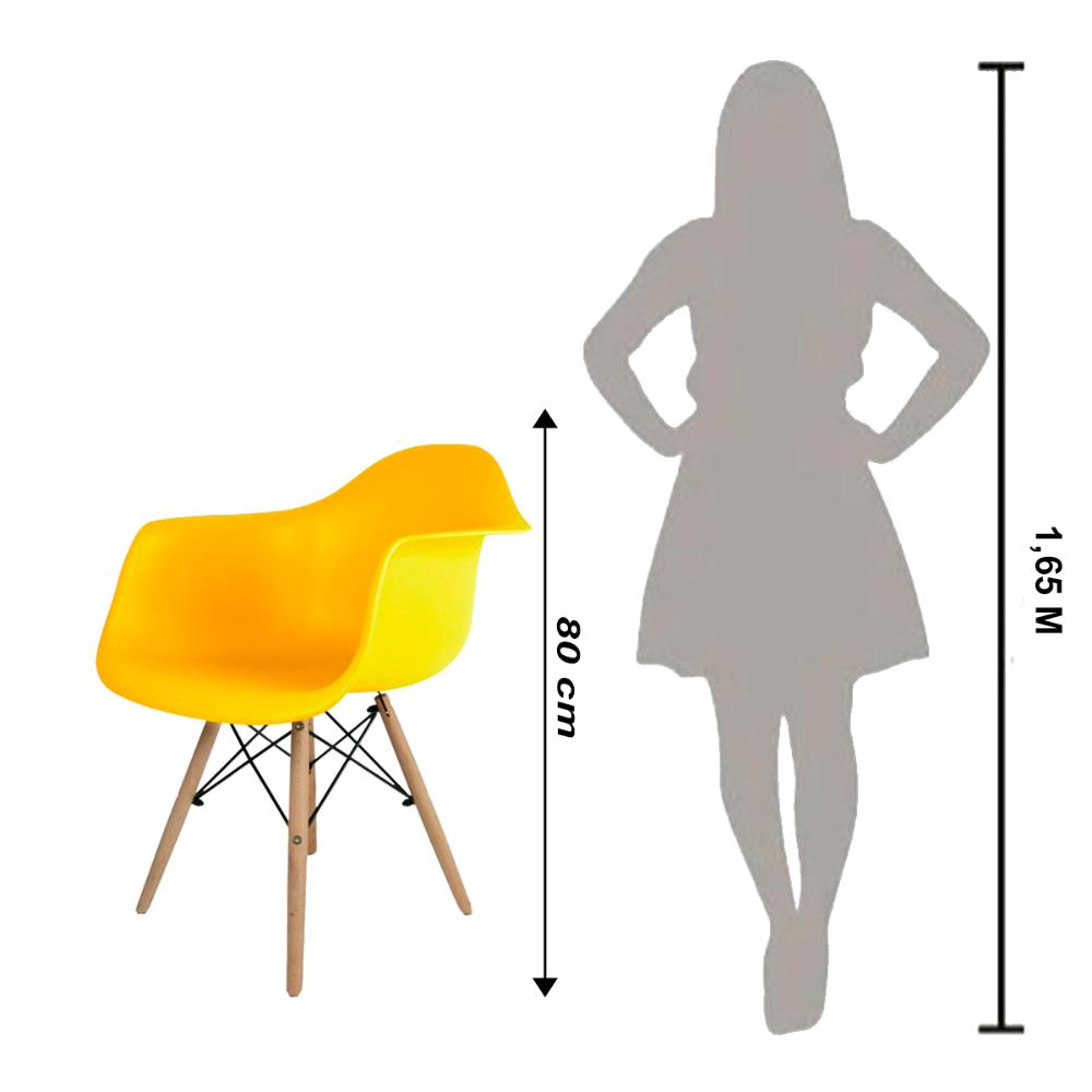 Cadeira Eiffel com Braço - Amarelo