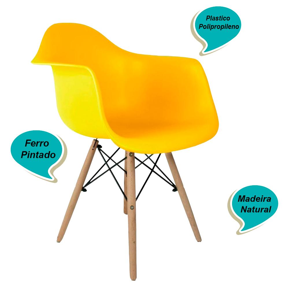 Cadeira Eiffel com Braço - Amarelo