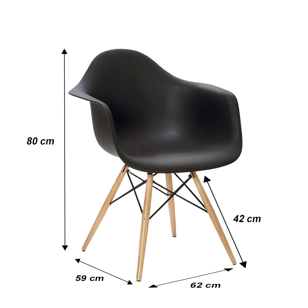 Cadeira Eiffel com Braço - Preto