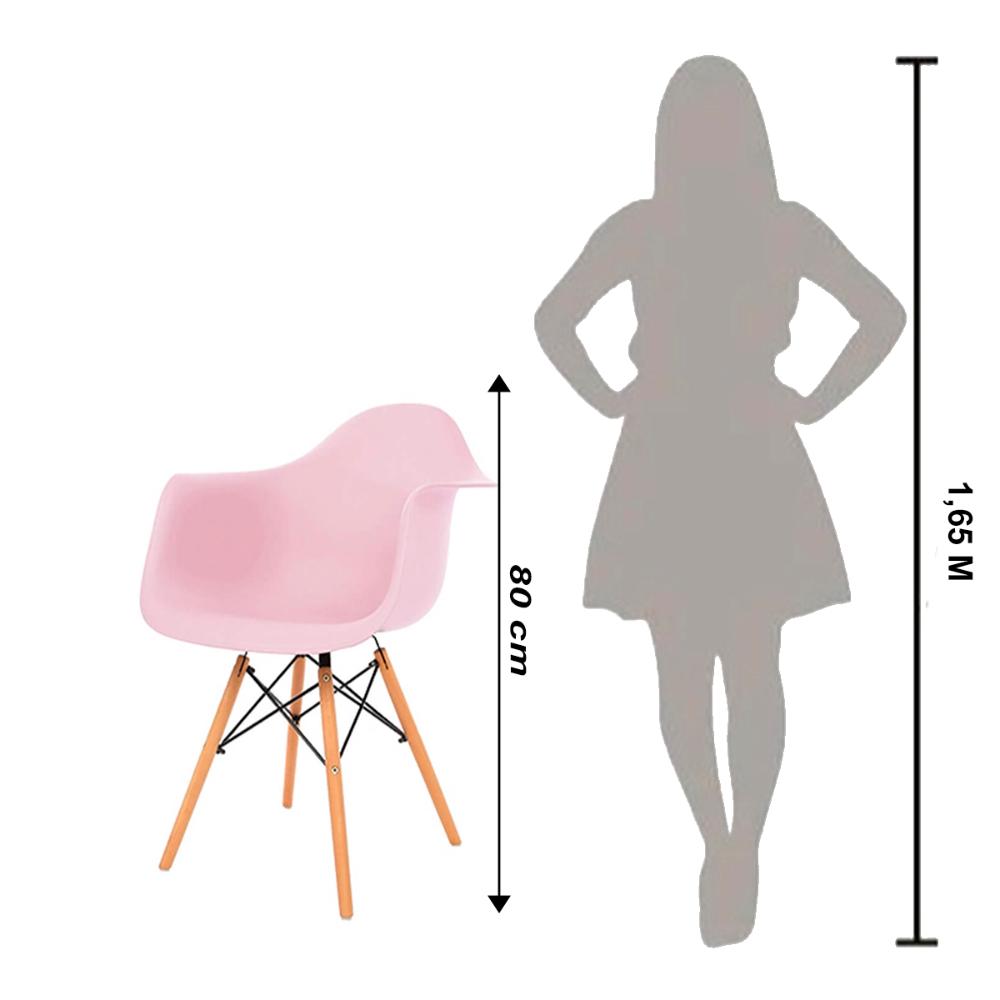 Cadeira Eiffel com Braço - Rosa