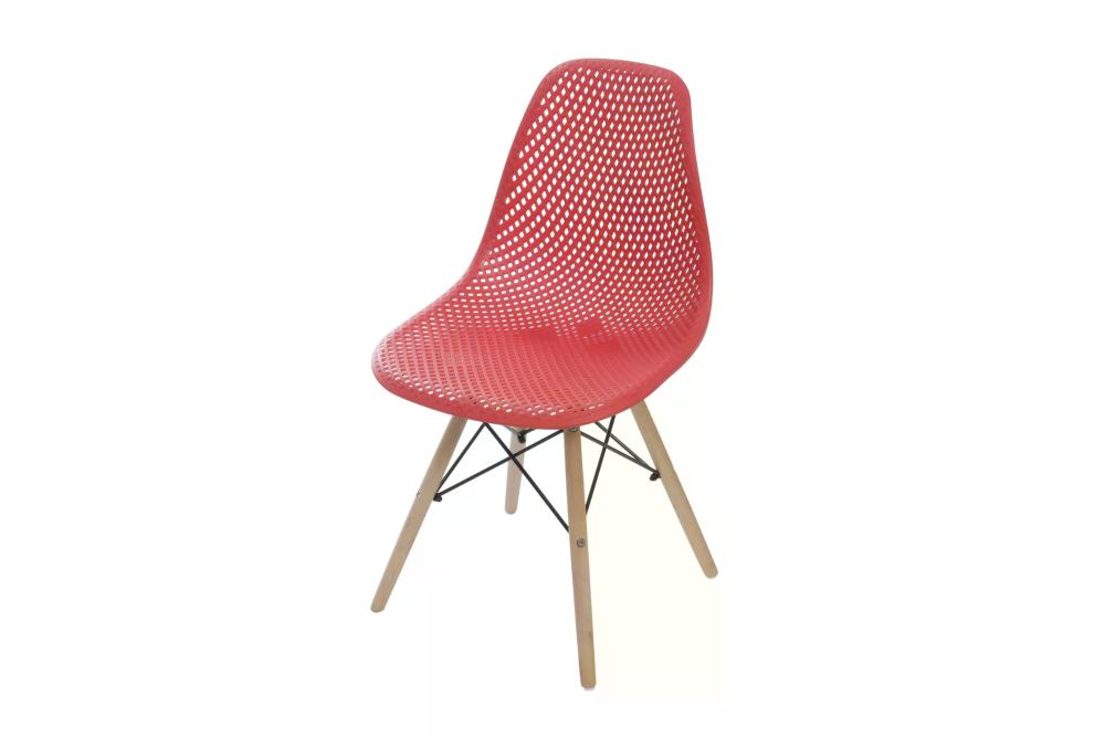 Kit 04 Cadeira Eiffel Colmeia - Vermelho Coral