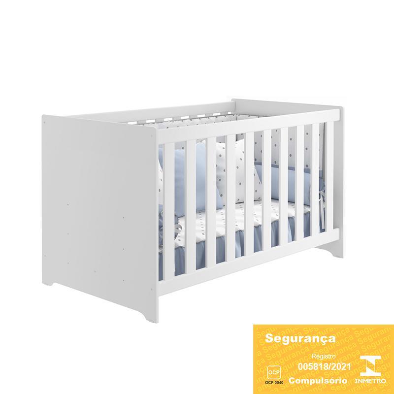 Berço Americano 2x1 Mali Branco Brilho - Reller Móveis