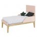Berço Americano Classic Rosa Fosco com Pés Madeira Natural e Colchão D18 - Reller Móveis