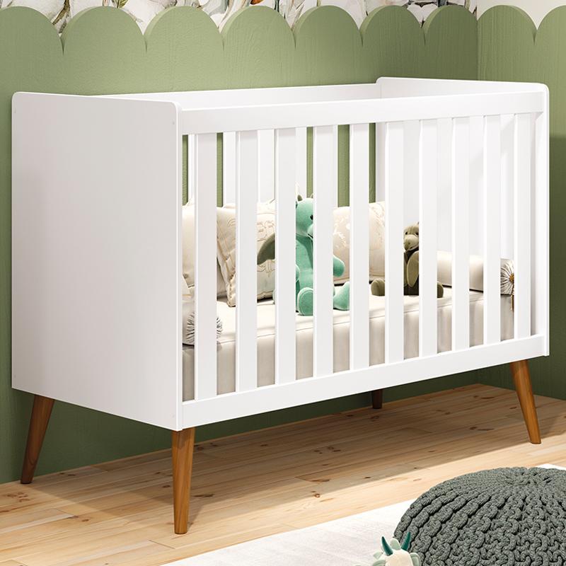 Berço Americano Isis Branco com Colchão Baby Physical - Reller Móveis  