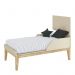 Berço Mini Cama Classic Areia Fosco Pés Madeira Natural com Colchão D18 - Reller Móveis 