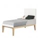Berço Mini Cama Classic Branco Fosco Pés Madeira Natural com Colchão D18 - Reller Móveis
