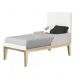 Berço Mini Cama Classic Branco Fosco com Pés Madeira Natural - Reller Móveis