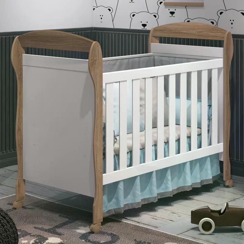 Berço Mini Cama Danny Branco Fosco/Mezzo Fosco - Reller Móveis