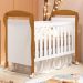 Berço Mini Cama Danny Branco/Savana com Colchão D18 de 10cm - Reller Móveis