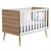 Berço Mini Cama Theo Branco Fosco/Mezzo Fosco com Pés Madeira Natural - Reller Móveis