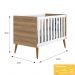 Berço Mini Cama Theo Retrô Branco Fosco/Mezzo com Pés Amadeirado - Reller Móveis