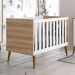 Berço Mini Cama Theo Retrô Branco Fosco/Mezzo com Pés Amadeirado - Reller Móveis