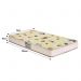 Berço Mini Cama Theo Retrô Branco/Savana com Pés Amadeirado e Colchão D18 - Reller Móveis