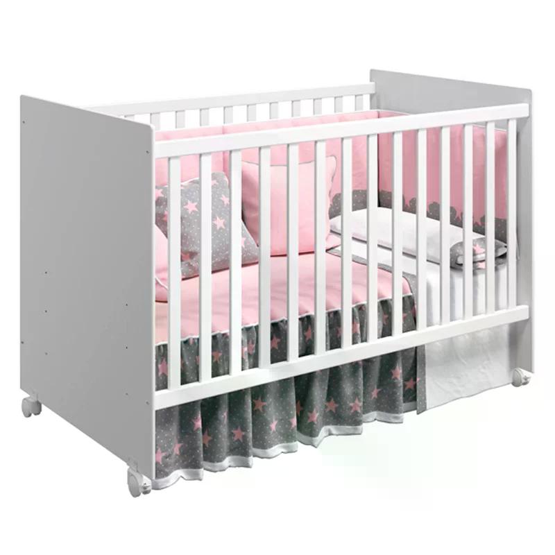 Berço Tico Branco Fosco com Colchão D18 de 10cm - Reller Móveis
