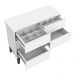 Cômoda Infantil Classic 6 Gavetas Branco/Savana com Pés Amadeirado - Reller Móveis