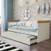 Cama Babá com Auxiliar Nuth Areia/Savana e 2 Colchões Physical - Reller Móveis