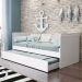 Cama Babá com Auxiliar Nuth Branco Fosco e 2 Colchões Supreme - Reller Móveis 