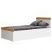 Cama Babá com Auxiliar Nuth Branco/Savana e 2 Colchões Physical - Reller Móveis 