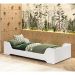 Cama Evolutiva 2 em 1 Zaki Branco Fosco e Colchão D20 - Reller Móveis