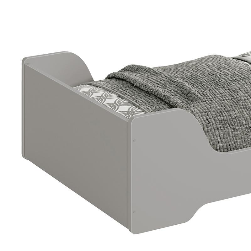 Cama Evolutiva 2 em 1 Zaki Cinza Fosco - Reller Móveis 