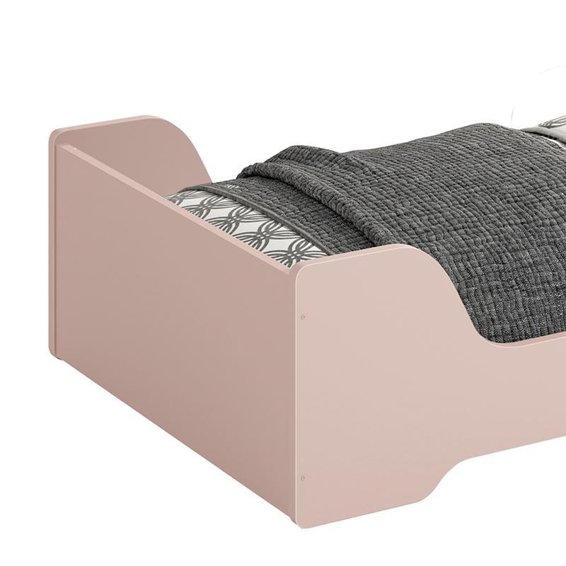 Cama Evolutiva 2 em 1 Zaki Rosa Fosco - Reller Móveis 
