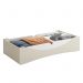 Cama Evolutiva Luna Areia Fosco, 2 Kits Proteção Lateral Lisa e Colchão D20 - Reller Móveis 