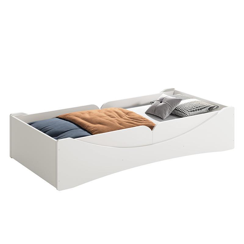 Cama Evolutiva Luna Branco Fosco com 2 Kits Proteção Lateral Lisa e Colchão D20 - Reller Móveis