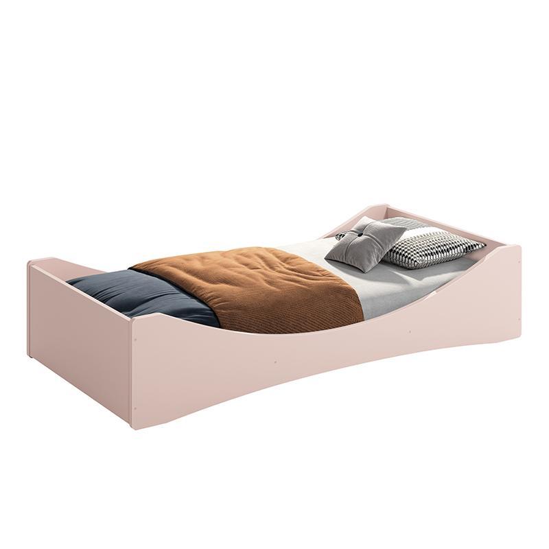 Cama Evolutiva Luna Rosa Fosco com 2 Kits Proteção Lateral Lisa - Reller Móveis 