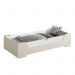 Cama Evolutiva Zaki Areia Fosco com 2 Kits Proteção Lateral Lisa e Colchão D33 - Reller Móveis 