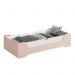 Cama Evolutiva Zaki Rosa Fosco com 2 Kits Proteção Lateral Lisa e Colchão D20 - Reller Móveis 