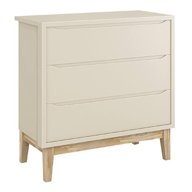 Dormitório Classic 2 Portas Areia Fosco com Pés Madeira Natural e Colchão D18 Branco - Reller Móveis