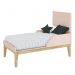 Dormitório Completo Infantil Classic 3 Portas, Cômoda 6 Gavetas e Berço Rosa Fosco com Pés Madeira Natural - Reller Móveis