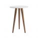 Dormitório Completo Infantil Theo 2 Portas, Cômoda 6 Gavetas, Berço e Mesa de Canto Branco Fosco com Pés Amadeirado - Reller Móveis