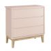 Dormitório Infantil Classic 2 Portas, Cômoda 3 Gavetas, Berço Rosa Fosco com Pés Madeira Natural e Colchão - Reller Móveis
