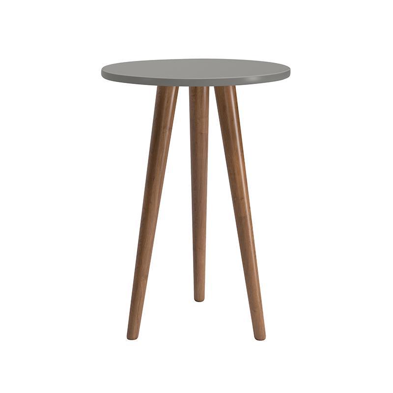Dormitório Infantil Theo 2 Portas, Cômoda 6 Gavetas, Berço, Mesa de Canto Cinza Fosco com Pés Amadeirado e Colchão - Reller Móveis