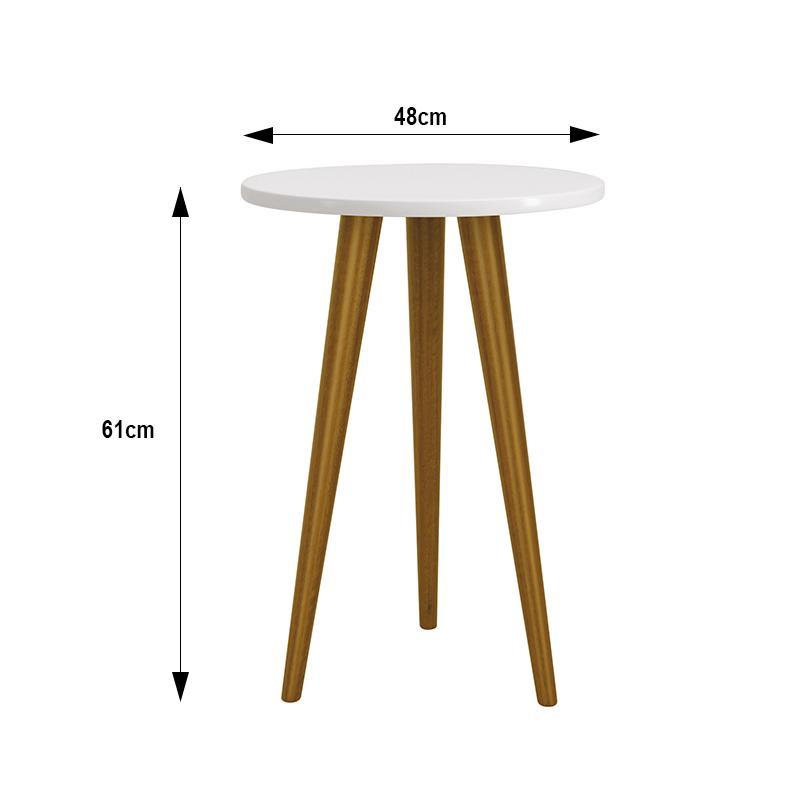 Dormitório Theo 2 Portas, Cômoda 6 Gavetas, Berço, Mesa de Canto Branco/Savana com Pés Amadeirado e Colchão - Reller Móveis