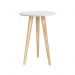 Dormitório Theo Retrô 3 Portas, Cômoda 1 Porta, Berço, Mesa de Apoio Branco Fosco com Pés Madeira Natural e Colchão - Reller Móveis
