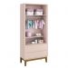 Guarda Roupa Infantil 2 Portas Classic Rosa Fosco com Pés Amadeirado - Reller Móveis