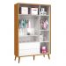 Guarda Roupa Infantil 3 Portas Theo Retrô Branco/Savana com Pés Amadeirado - Reller Móveis