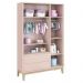 Guarda Roupa Infantil Classic 3 Portas Rosa Fosco com Pés Madeira Natural - Reller Móveis