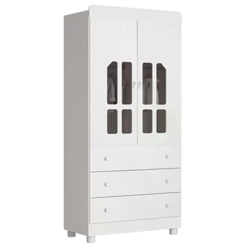 Guarda Roupa Infantil Katatau 2 Portas Branco Brilho - Reller Móveis