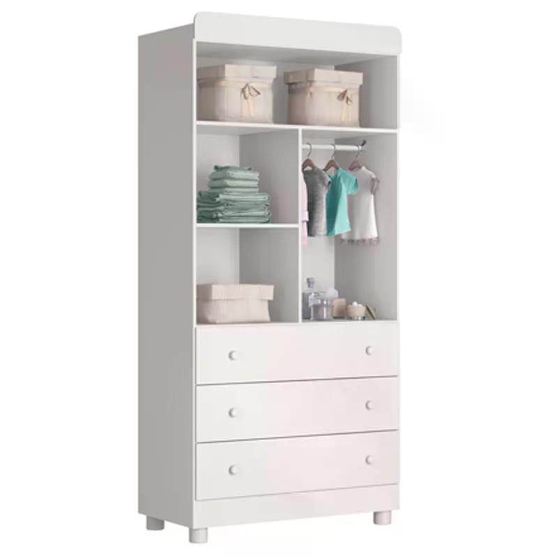 Guarda Roupa Infantil Katatau 2 Portas Branco Brilho - Reller Móveis