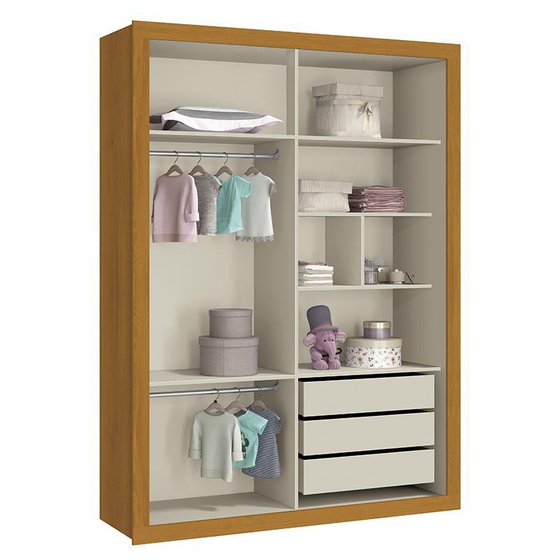 Guarda Roupa Infantil Prince 2 Portas de Correr Areia/Savana - Reller Móveis