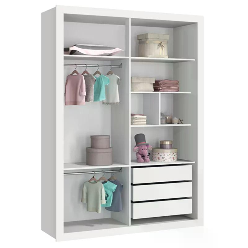 Guarda Roupa Infantil Prince 2 Portas de Correr Branco Fosco - Reller Móveis